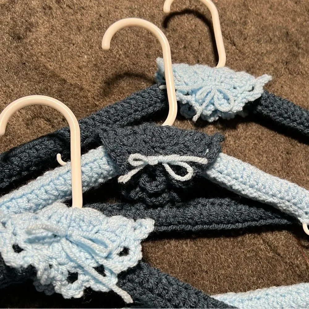 Hand crocheted hangers